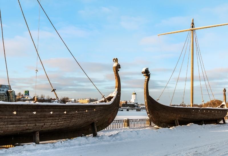 драккары времен викингов в выборге