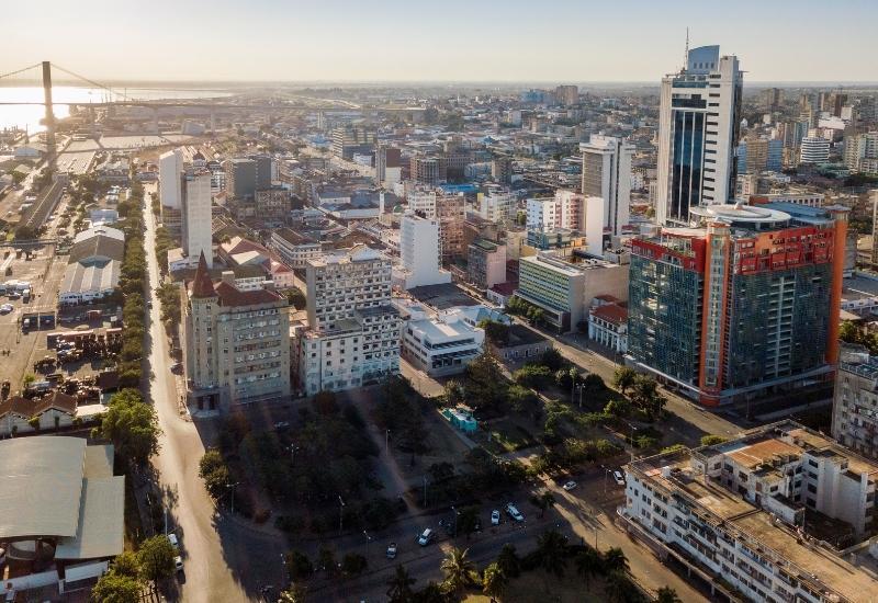 Вид с воздуха на Мапуту, столицу Мозамбика, Африка