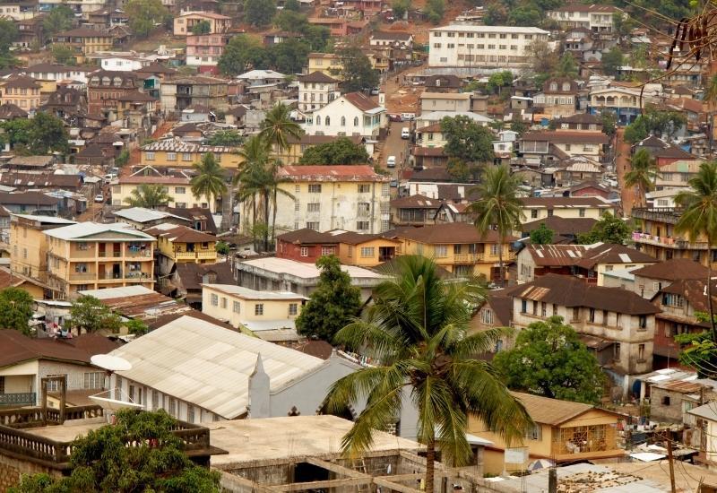 Город Фритаун в Сьерра-Леоне