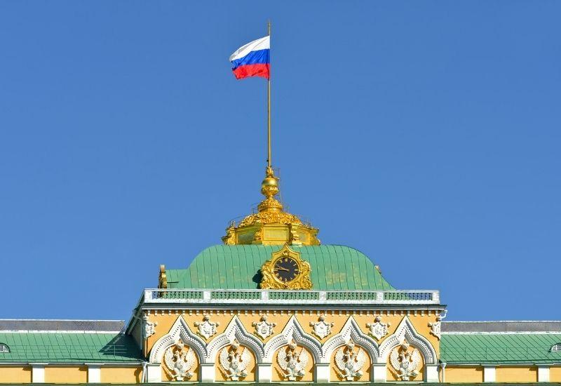 Флаг РФ Большой Кремлевский дворец
