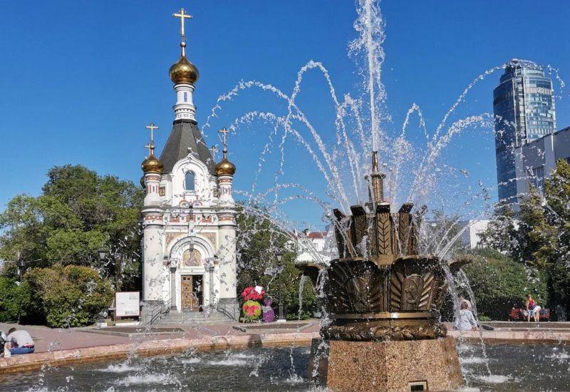 Каменный цветок фонтан Екатеринбург