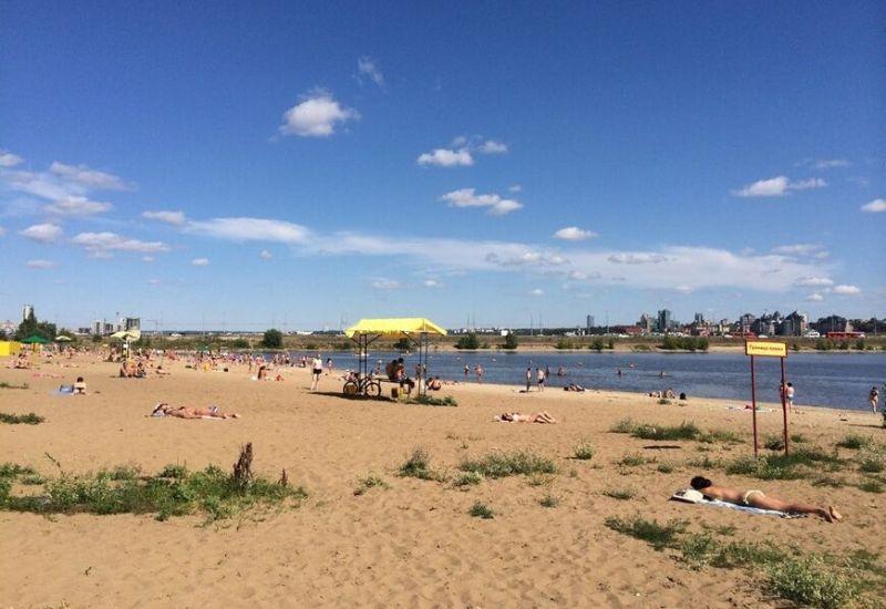 Пляжная зона Нижнее Заречье река Казанка