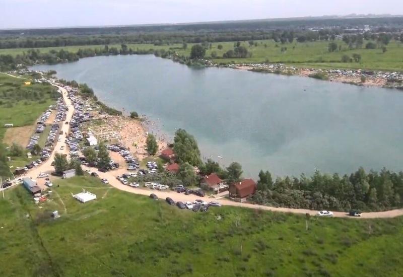 пляж на озере Старица Новосибирск