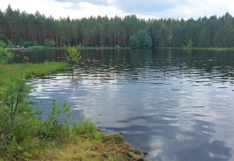 Пляж на озере Нестеровское