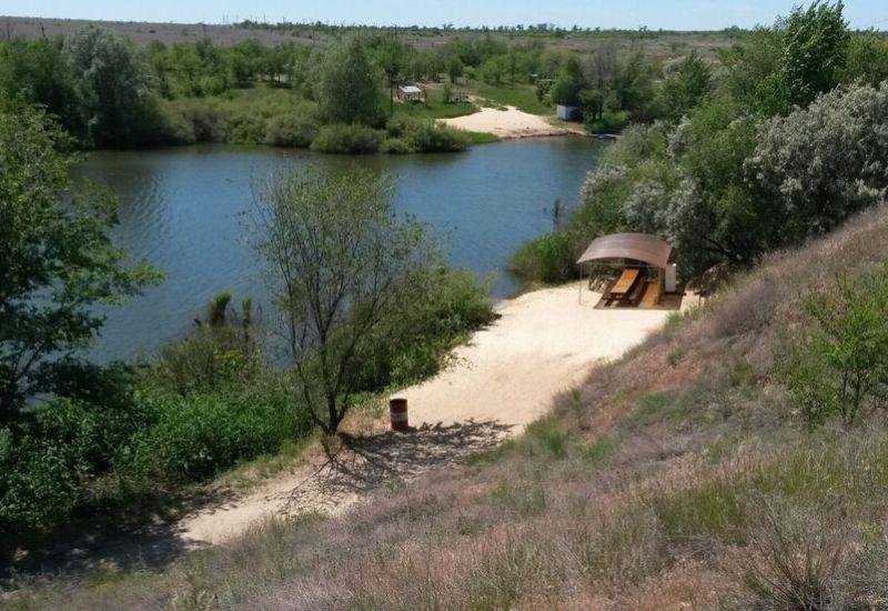 Пляж Орловский на пруду Волгоград