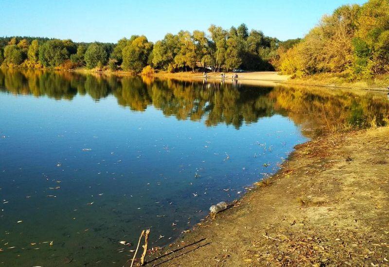 Пляж у реки Усманка микрорайон Боровое