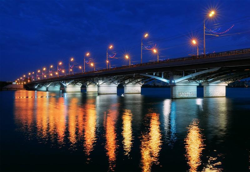 Чернавский мост ночью