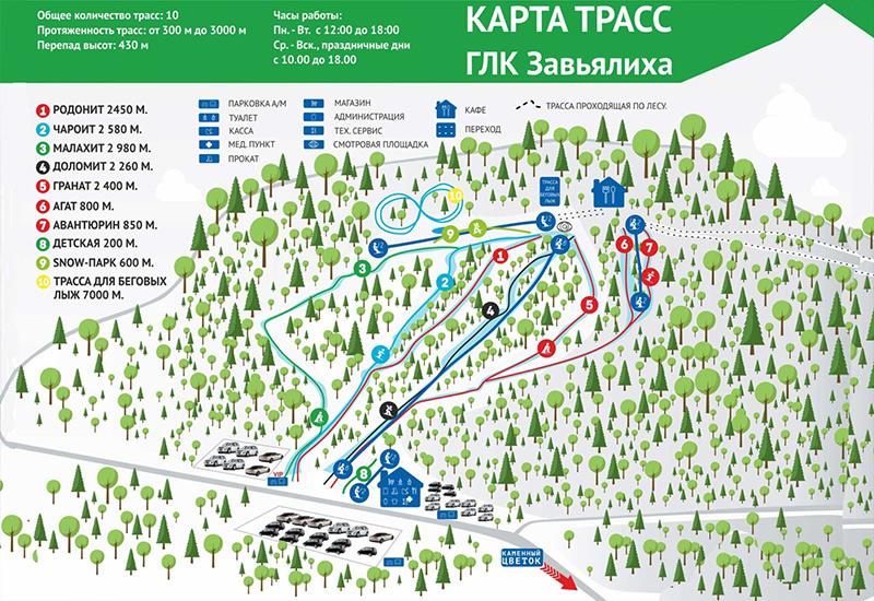 Трассы курорта Завьялиха