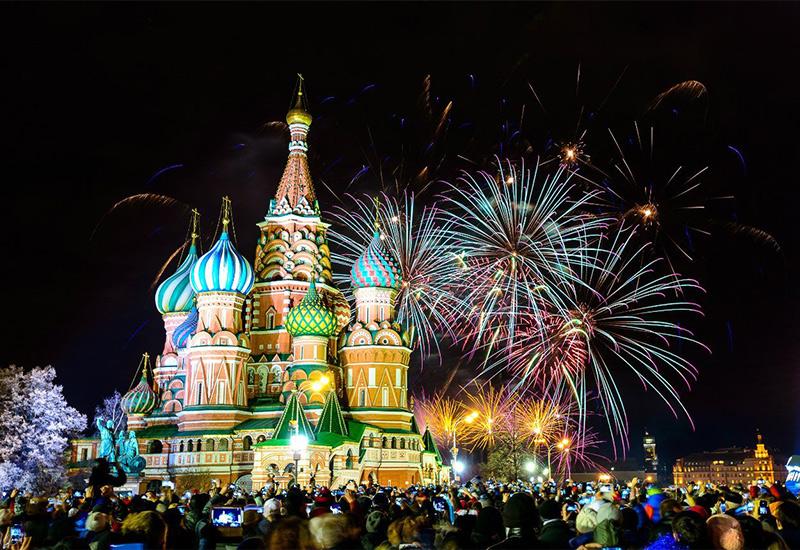 Салют в Москве на Новый год