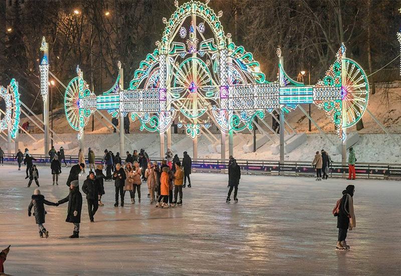 Парк Черное озеро Казань Новый год
