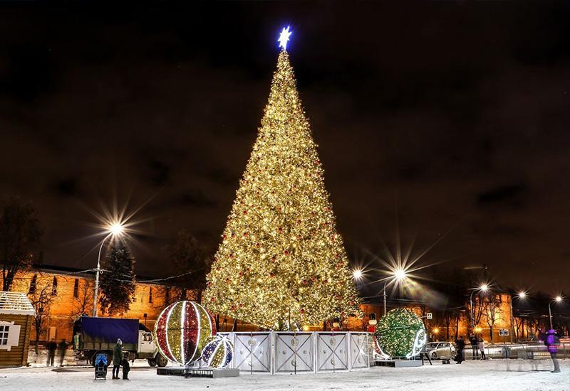 Площадь Минина и Пожарского Нижний Новгород  Новый год