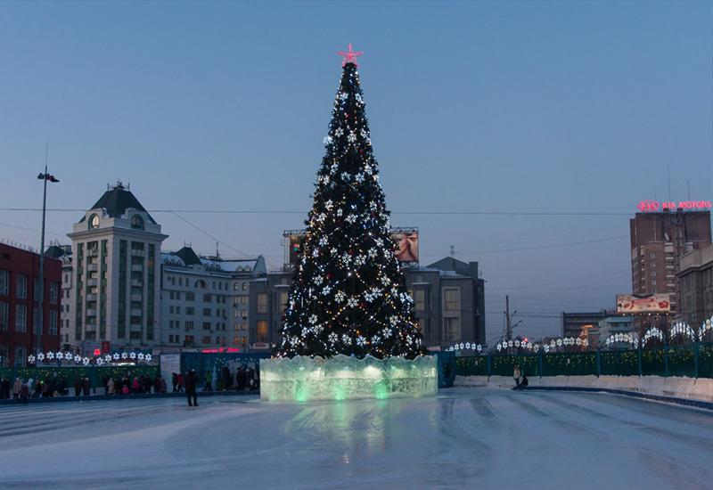 Площадь Ленина Новосибирск Новый год
