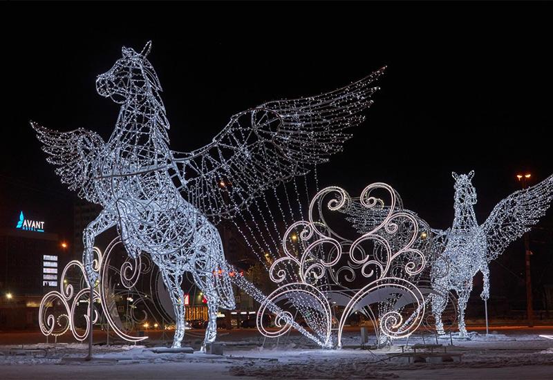 Площадь у центрального рынка Пермь Новый год