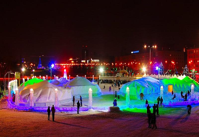 Ледовый городок Новый год Пермь