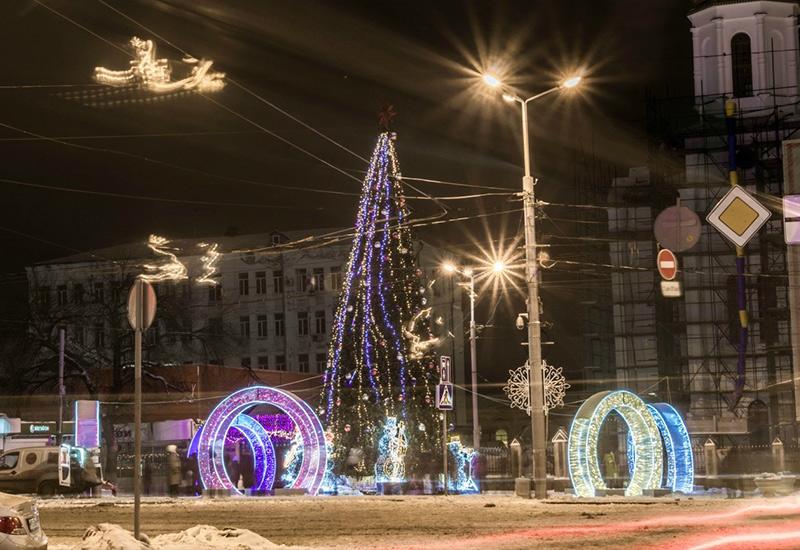 Соборная площадь Ростов-на-Дону Новый год