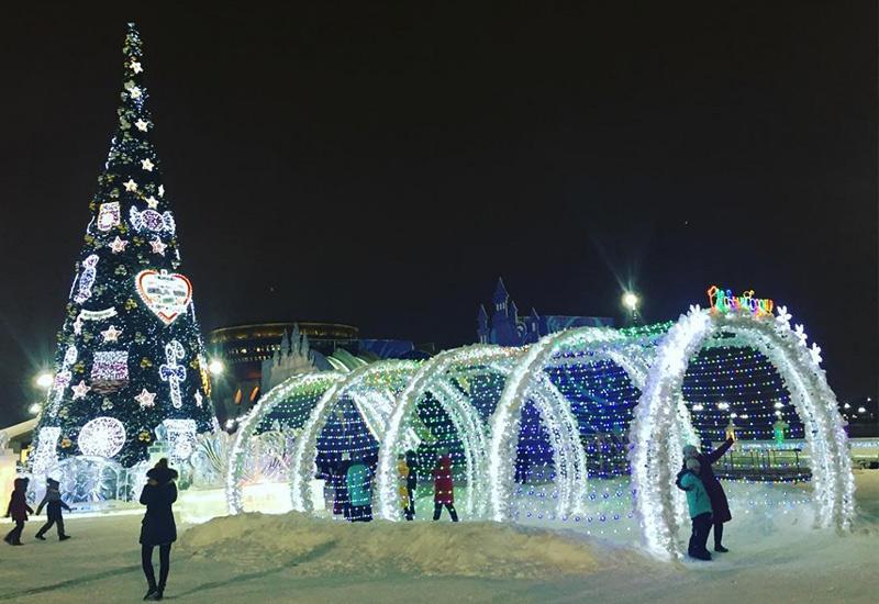 Ледовый городок Казань зима