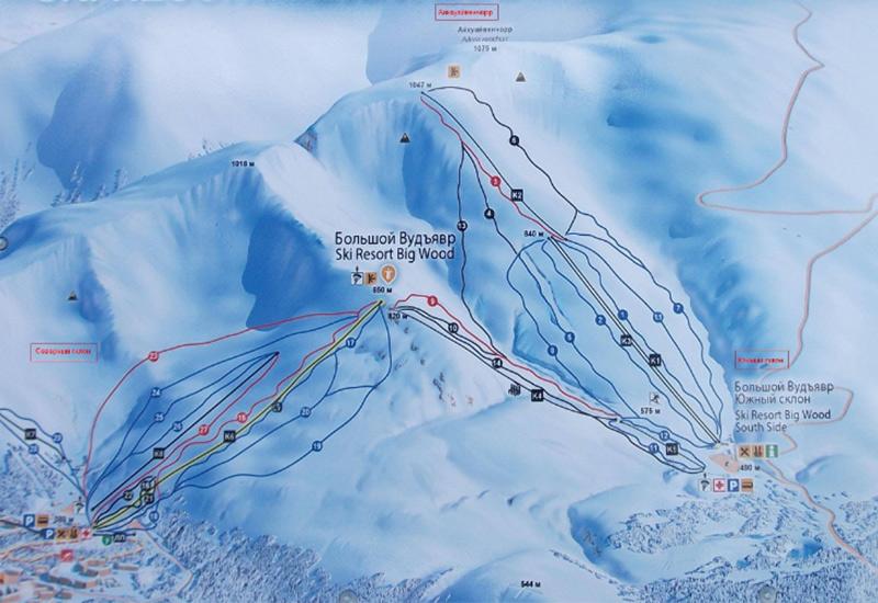 Трассы курорта Большой Вудъявр схема