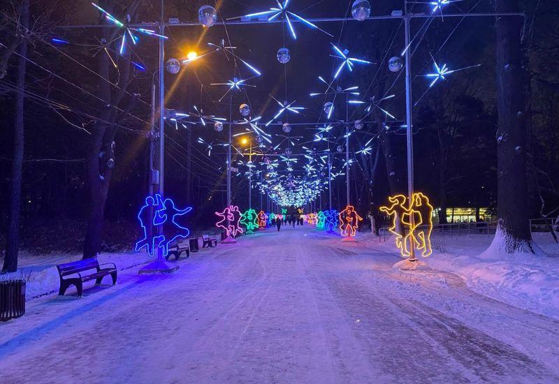 Парк Сокольники Москва зима
