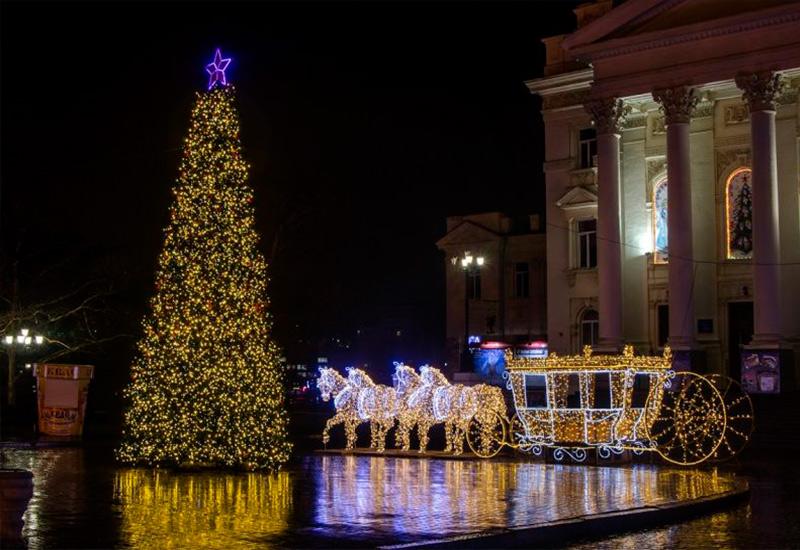 Площадь Нахимова Севастополь Крым Новый год